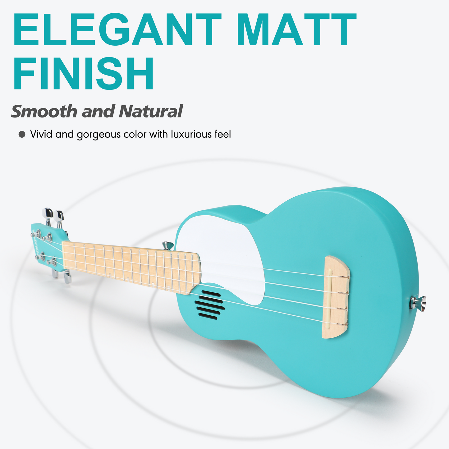 PICKAPICK 21" Soprano Ukulele for Kids with Gig bag, Lesson Book, Greeting Card, Felt Pick and Ukelele Strap (Aqua Blue)