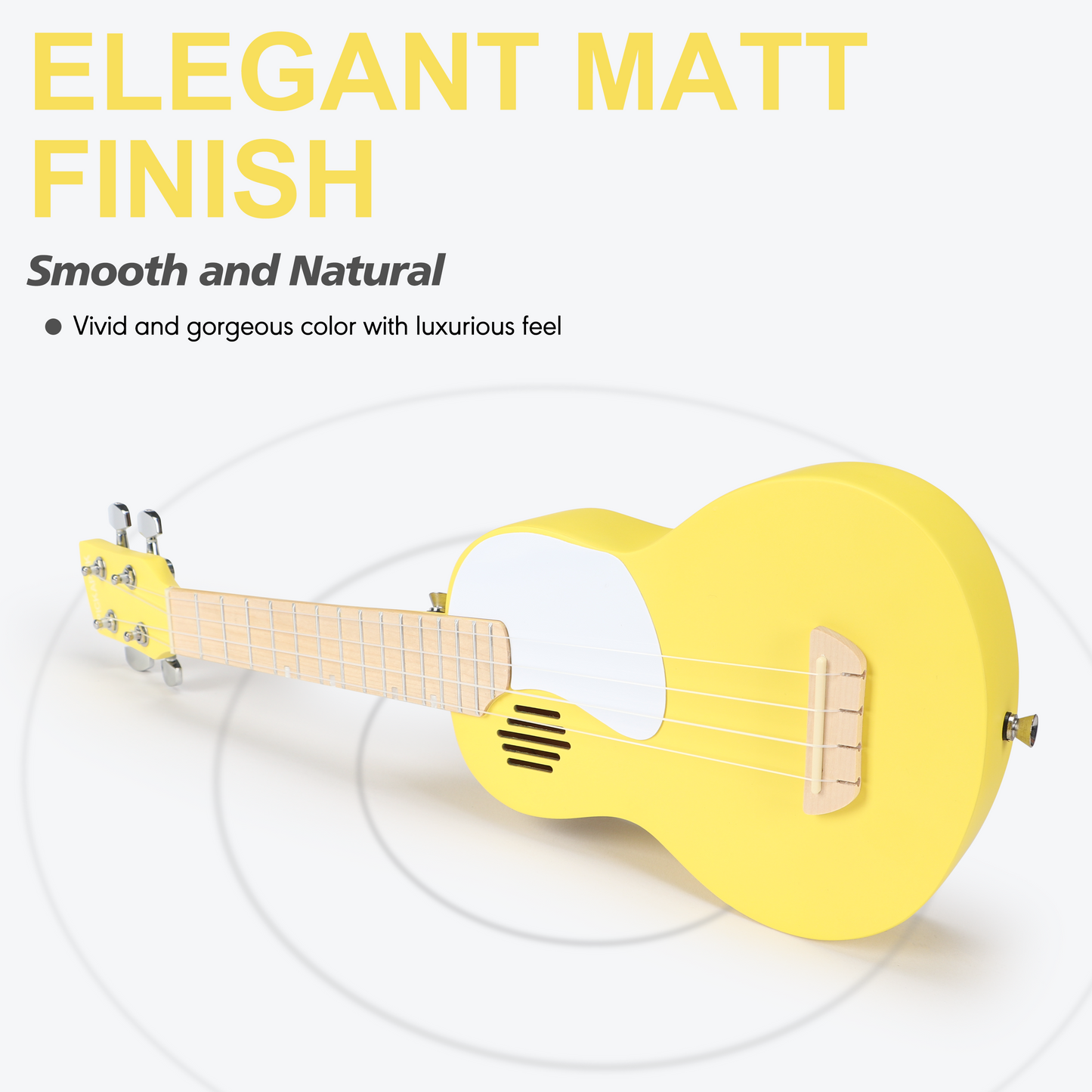 PICKAPICK 21" Soprano Ukulele for Kids with Gig bag, Lesson Book, Greeting Card, Felt Pick and Ukelele Strap (Sunshine Yellow)
