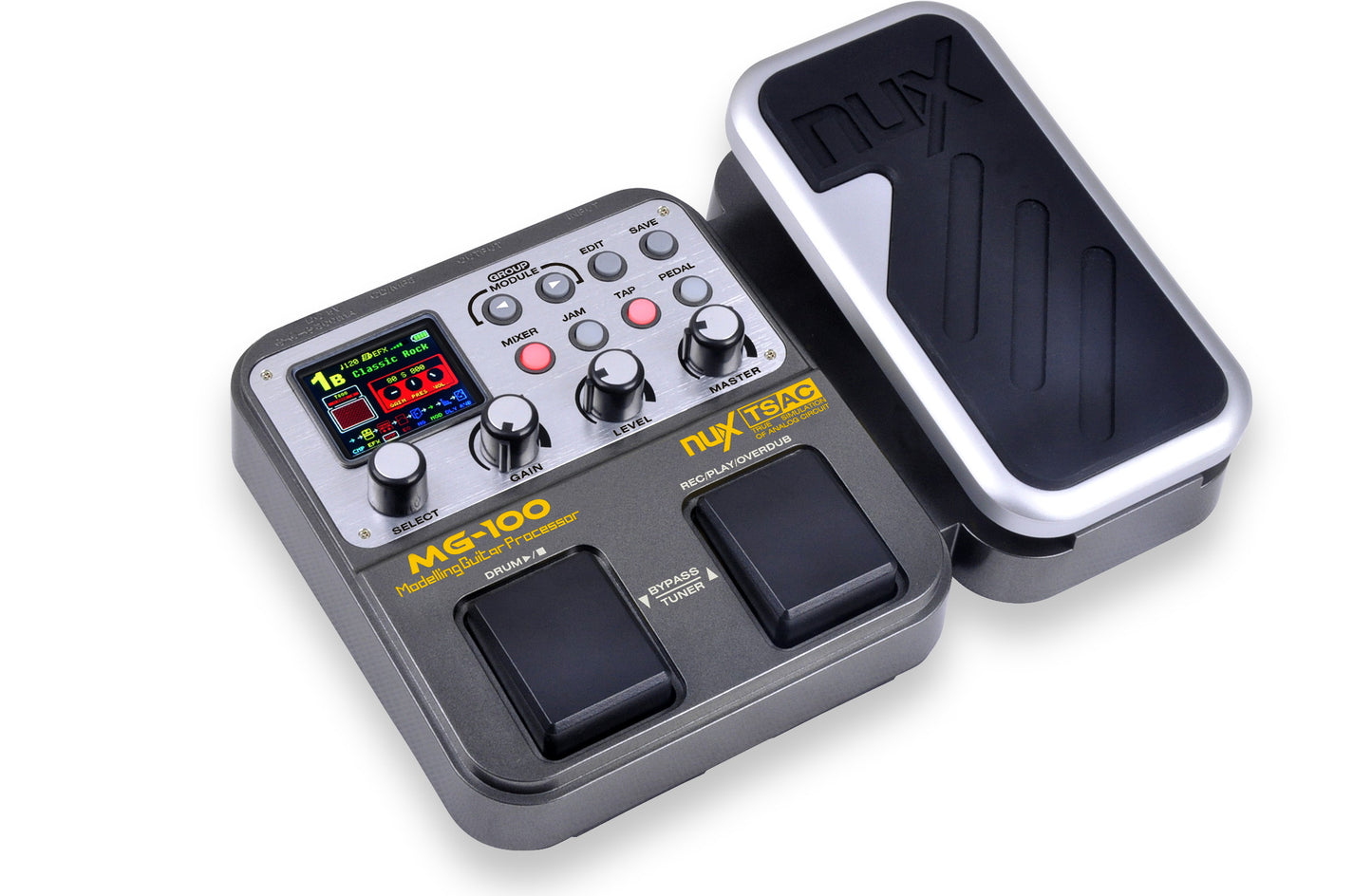 NUX MFX-10 Modeling Guitar Floor Multi-Effects Pedal Processor 55 Models 72 Presets with Looper, Drum Machine