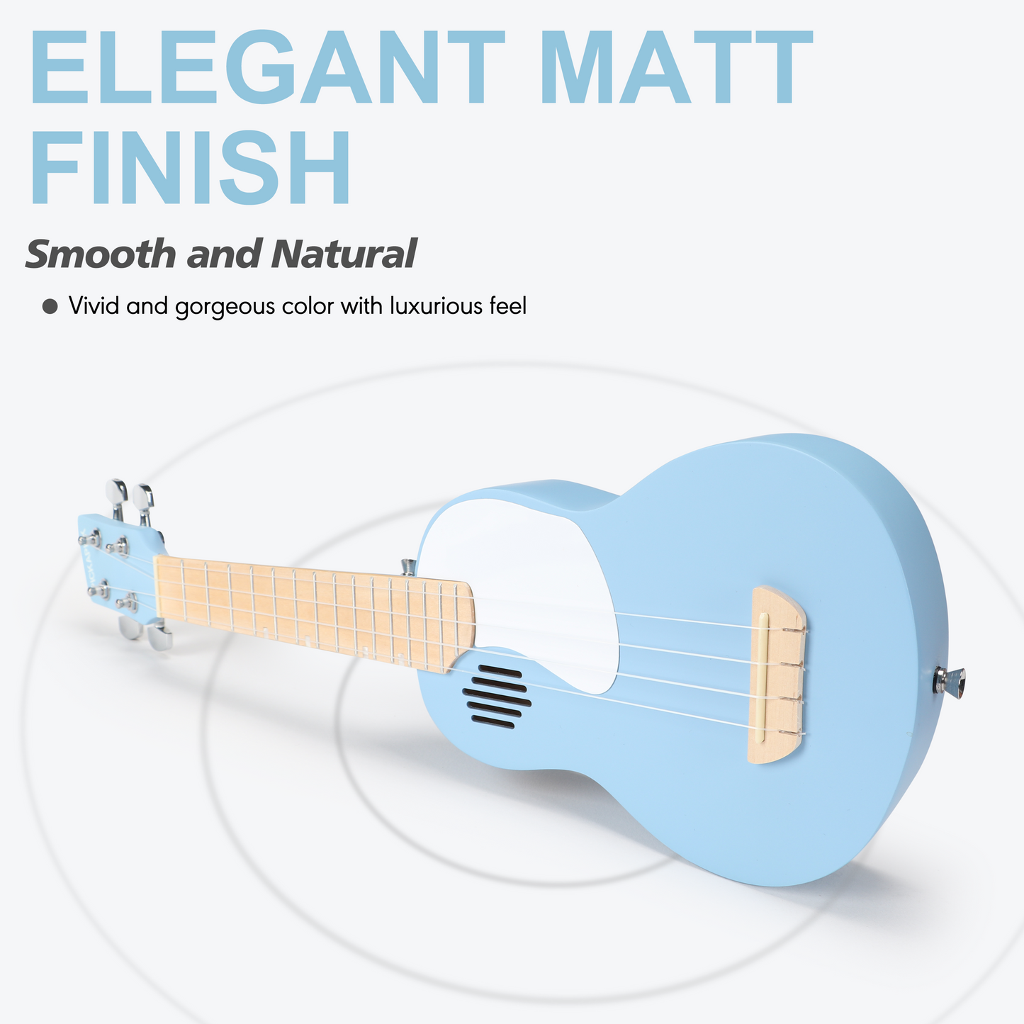 PICKAPICK 21" Soprano Ukulele for Kids with Gig bag, Lesson Book, Greeting Card, Felt Pick and Ukelele Strap  (Sky Blue)