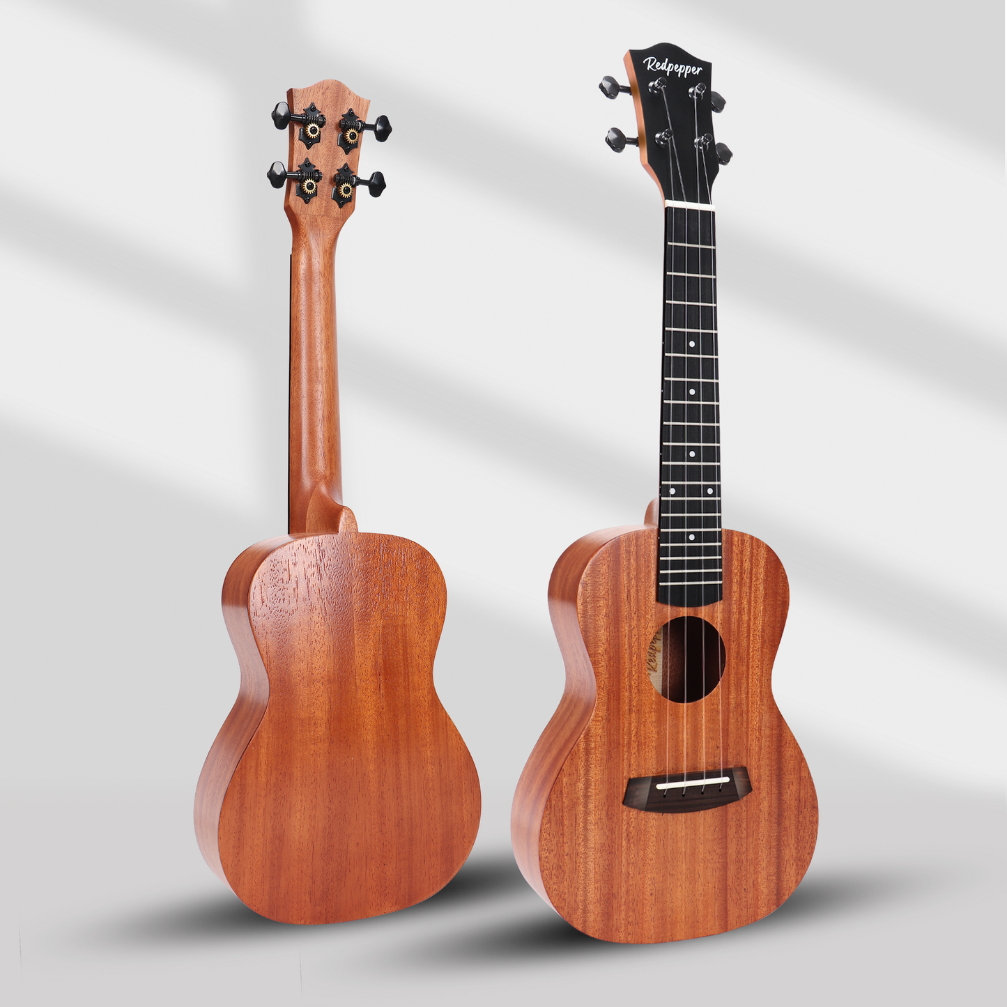 Redpepper® Concert Ukulele 23 Inch Mahogany for Adult Beginner - All-in-One Ukelele Starter Kit w/ Tuner, Bag, Strap, Picks, Strings - Durable & Rich Sound, Music Gift Choice